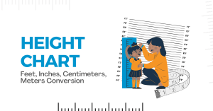 Height Chart – Feet, Inches, Centimeters, Meters Conversion