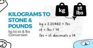 Kilograms to Stone & Pounds, kg to st & lbs Conversion